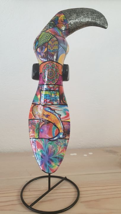 Toucan flashy 雕塑, 15x7.1 in