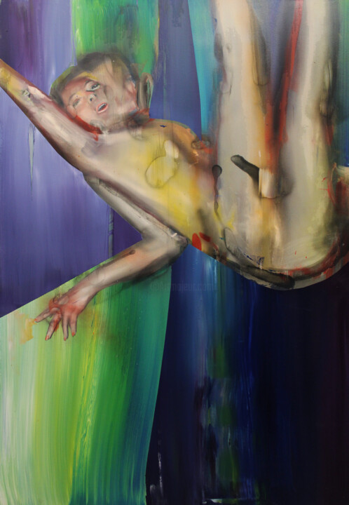 Takeoff and fall 绘画, 55.1x39.4 in