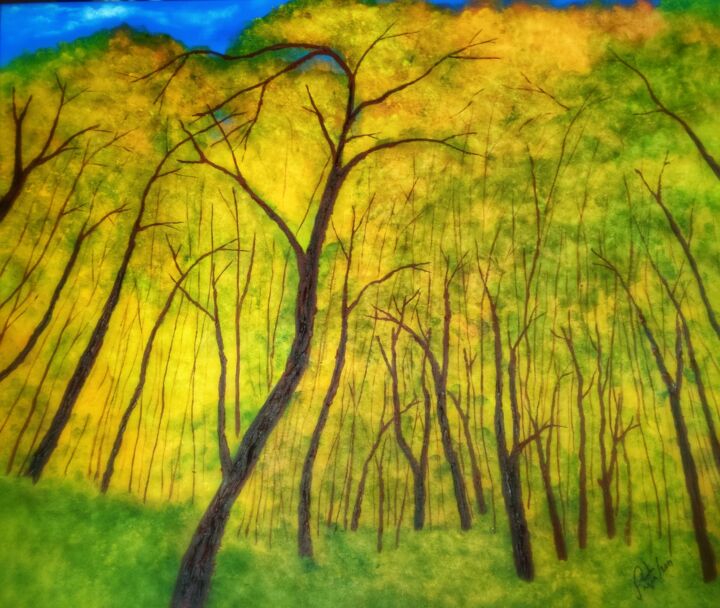 Woods - The Place I'll Disappear 绘画, 30x36 in