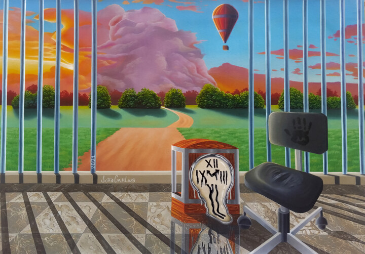 绘画 标题为“A espera, o tempo…” 由João Carlos, 原创艺术品, 油