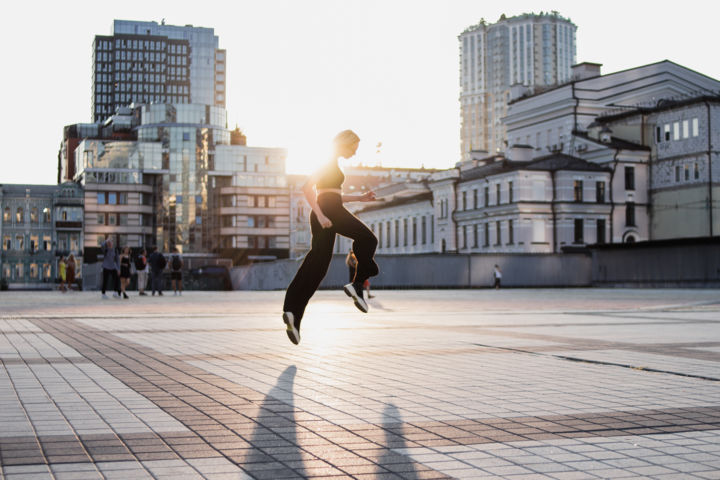 Fotografie getiteld "Jump" door Victoria Yuskevych, Origineel Kunstwerk, Digitale fotografie