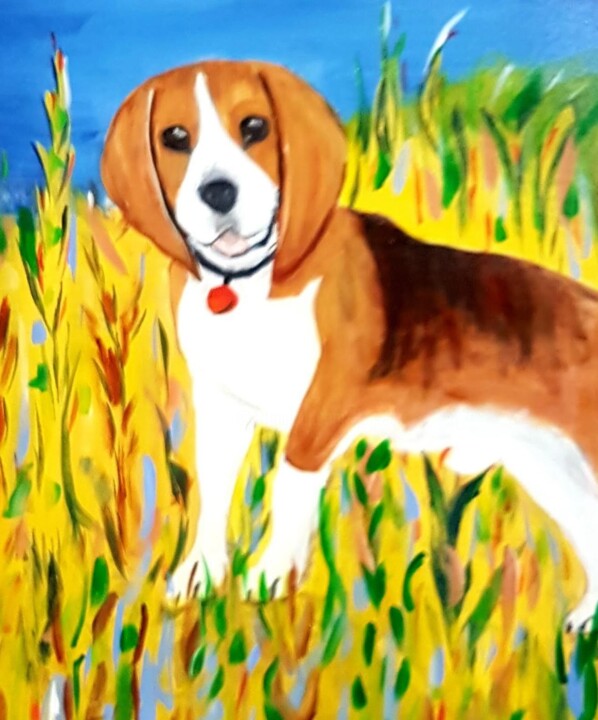 Le chien Titou 绘画, 31.5x39.4 in