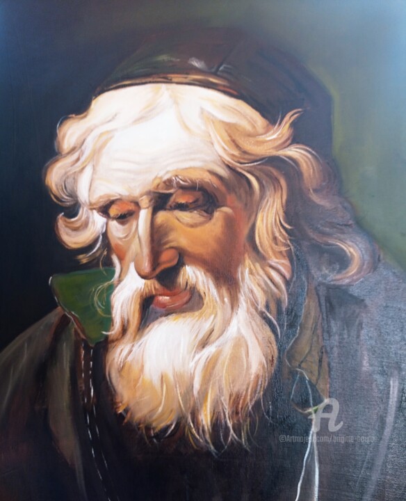 Painting titled "D'après François An…" by Brigitte Bouron, Original Artwork, Oil