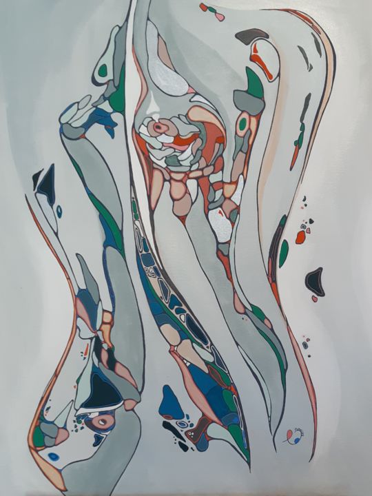 CORPS à CORPS 绘画, 31.5x23.6 in