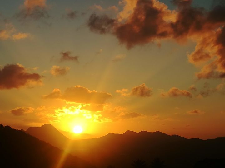 Photography titled "La puesta del sol 4" by Charles Rierny, Original Artwork, Non Manipulated Photography