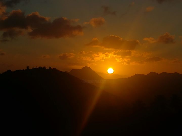 Photography titled "La puesta del sol 5" by Charles Rierny, Original Artwork, Non Manipulated Photography