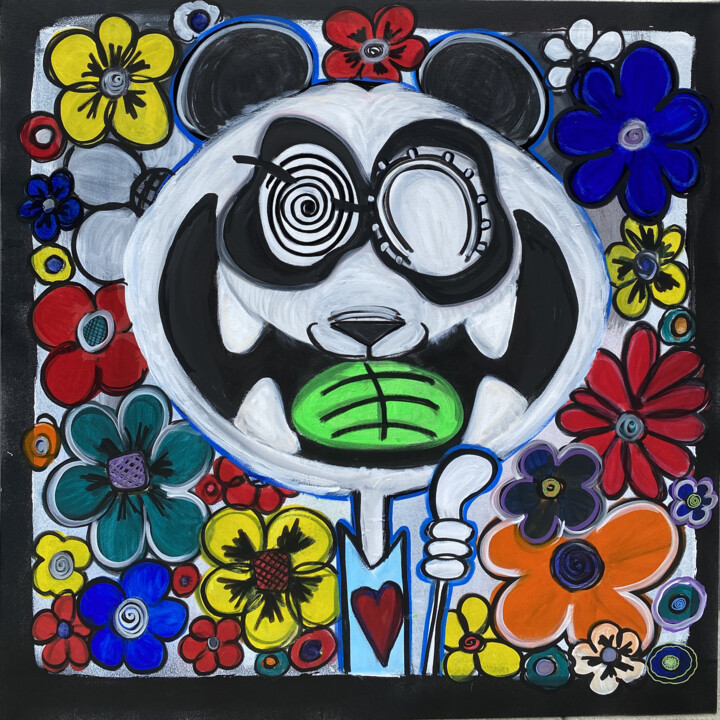 Vive les pandas 绘画, 39.4x39.4 in