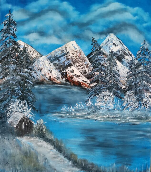 80x60 Mountains 绘画, 31.5x25.6 in