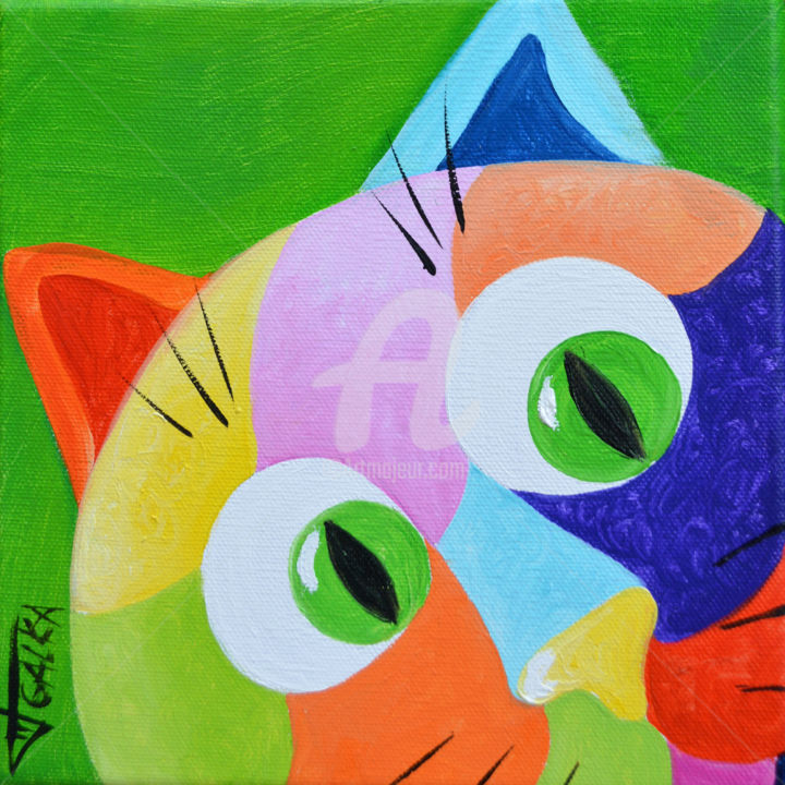 chat (c20) 绘画, 7.9x7.9 in