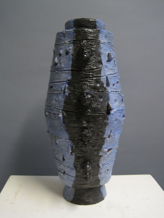 Vaso di Lombroso azzurro 雕塑, 11.8x5.1 in