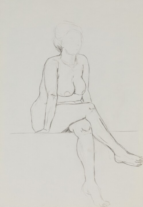 Akt Skizze A 绘画, 19.7x13.8 in