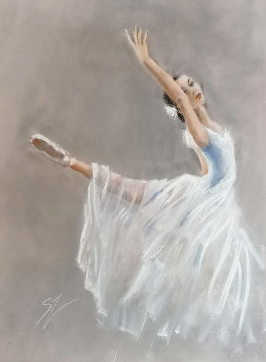 Ballet dancer 51 绘画, 15.8x11.8 in