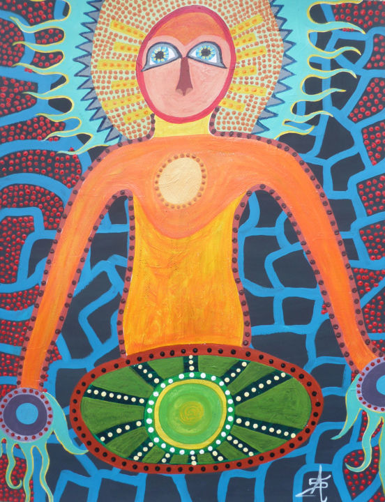 Rayonnement 绘画, 25.6x19.7 in