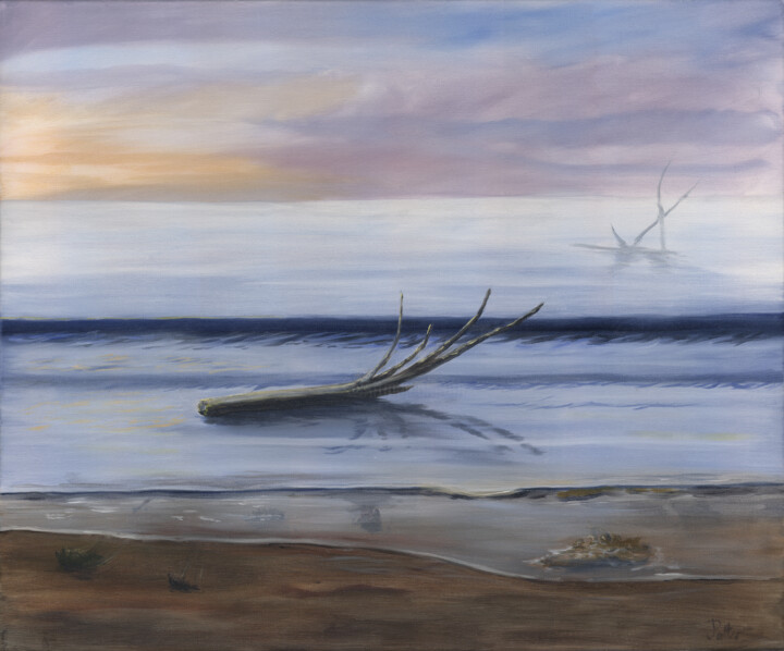 Painting titled "Morning's lumber" by James Potter, Original Artwork, Oil
