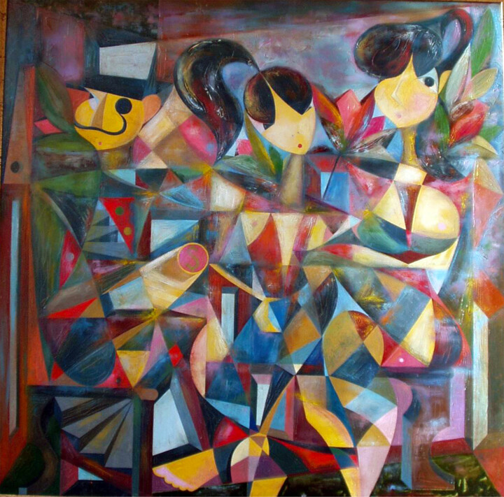Непристойное предложение 绘画, 27.6x27.6 in