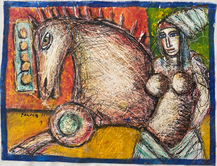 Troia I 绘画, 25.6x37.4 in