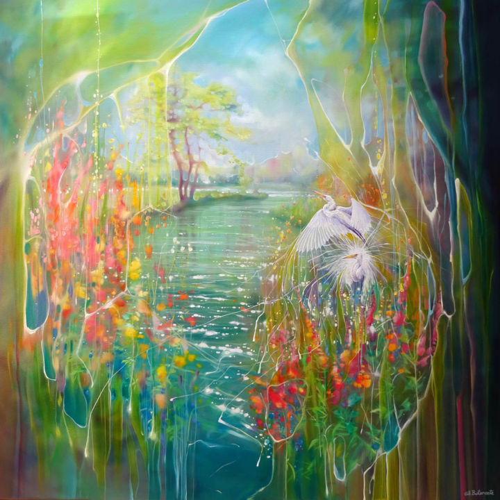 Through the Veil 绘画, 40x40 in