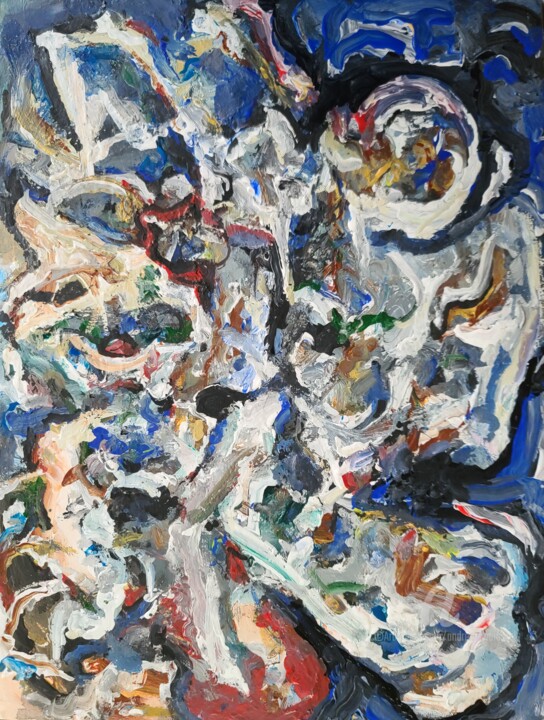 Pittura intitolato "Incarcerated" da Andrew Walaszek, Opera d'arte originale, Acrilico Montato su Cartone