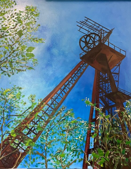 Le charbonnage à Marcinelle Painting, 39.4x31.5 in