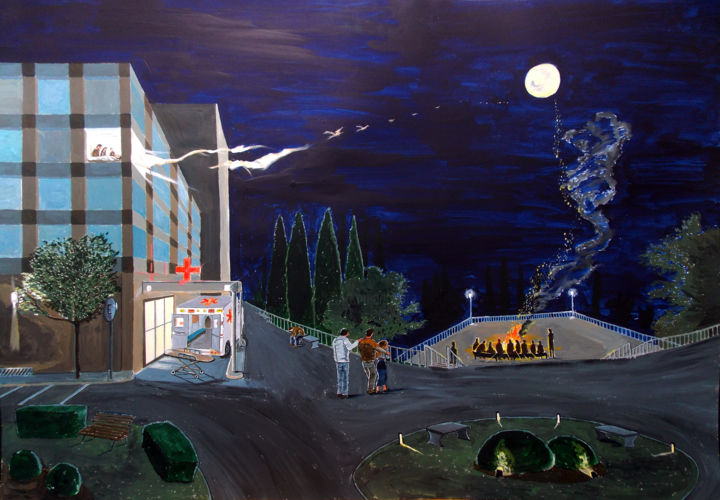 SUDDEN DEPARTURES 绘画, 27.6x39.4 in
