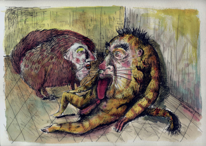 Ma langue au chat 图画, 8.3x11.7 in