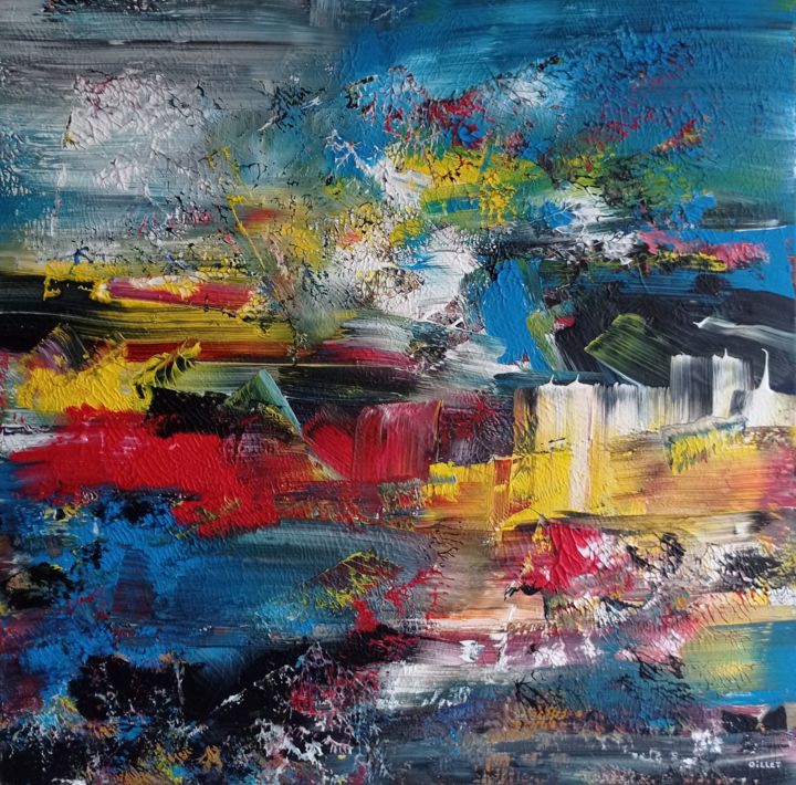le sac de Carthage 绘画, 31.5x31.5 in