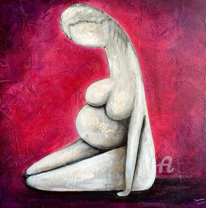 Painting titled "Confusion" by Daciana, Original Artwork, Acrylic Mounted on Wood Stretcher frame
