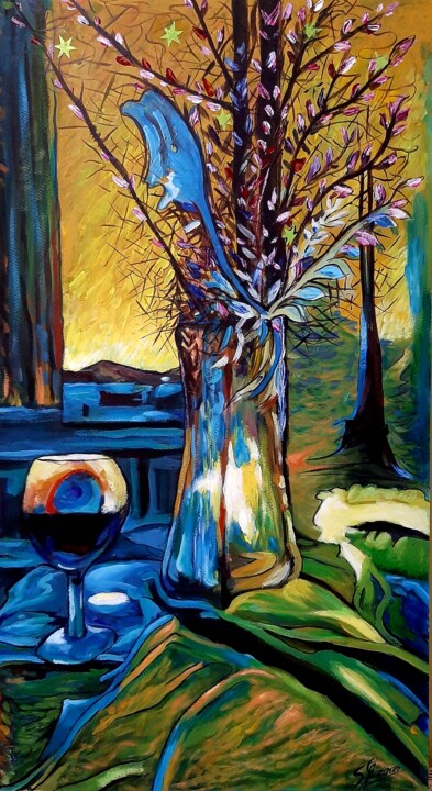 Glass ey 绘画, 27.6x15.8 in
