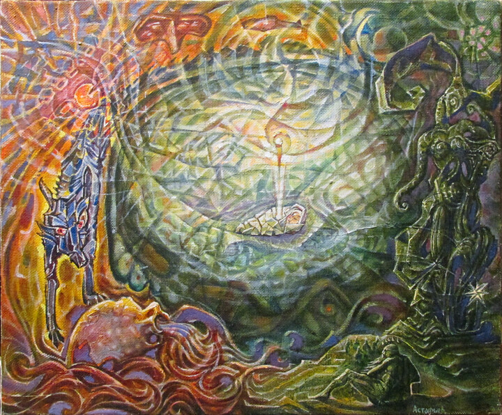 Колыбельная 绘画, 18.1x21.7 in