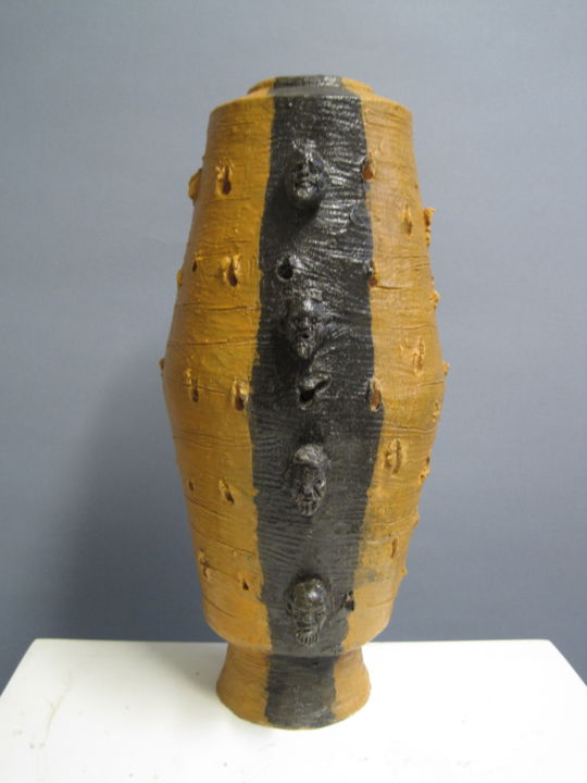 Vaso di Lombroso giallo 雕塑, 11.6x5.1 in