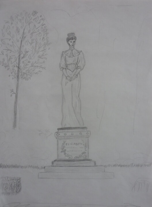 Painting titled "Kaiserin Elisabeth…" by Karin Sternberg, Original Artwork, Pencil