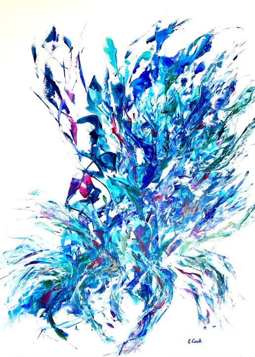 Painting titled "Wild Flowers" by Elisa Cook Benbassat Bassat, Original Artwork, Acrylic