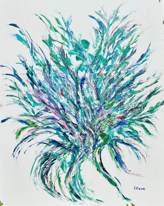 Painting titled "Meadow Flowers" by Elisa Cook Benbassat Bassat, Original Artwork, Acrylic