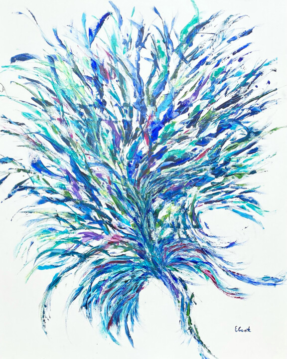 Painting titled "Meadow Flowers II" by Elisa Cook Benbassat Bassat, Original Artwork, Acrylic
