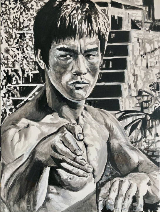 Bruce Lee 绘画, 31.5x23.6 in
