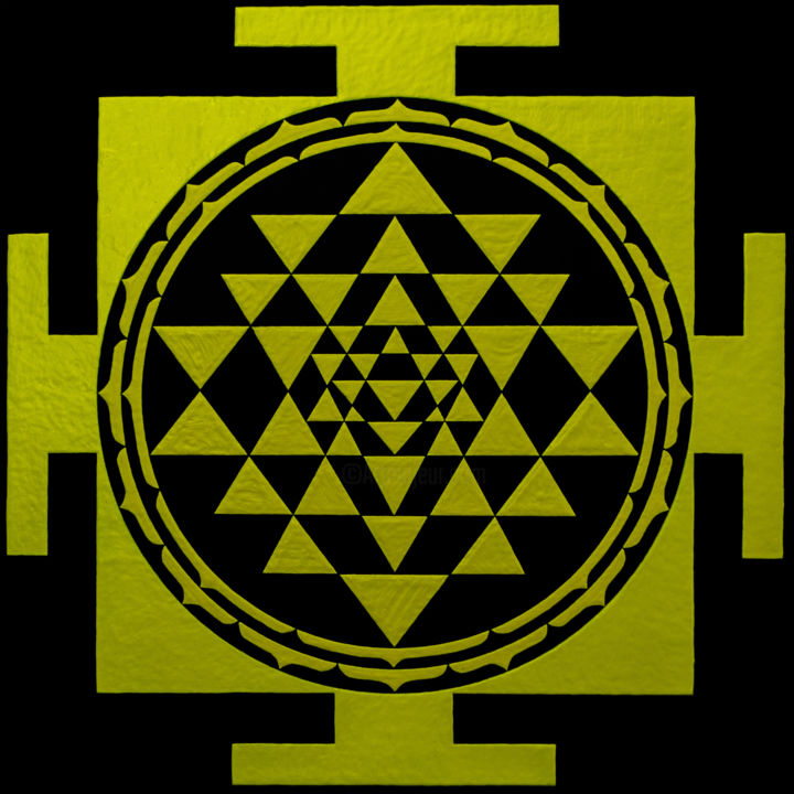 Pintura intitulada "Sri yantra" por Andrii Katrych, Obras de arte originais, Acrílico