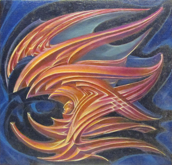 Серафим 3 绘画, 16.5x16.9 in