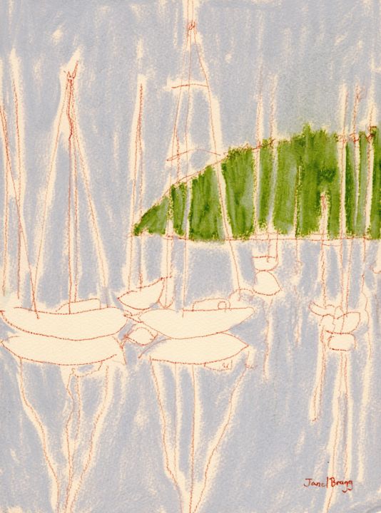Cap Sante Refections Mate 绘画, 12x9 in