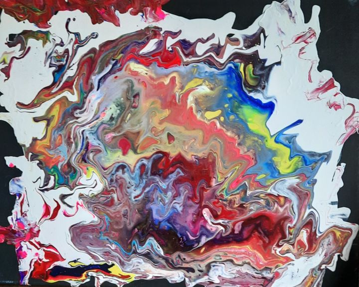 Painting titled "Marée Haute" by Grotenclaes-Mergiotti Marie-Claire, Original Artwork, Acrylic