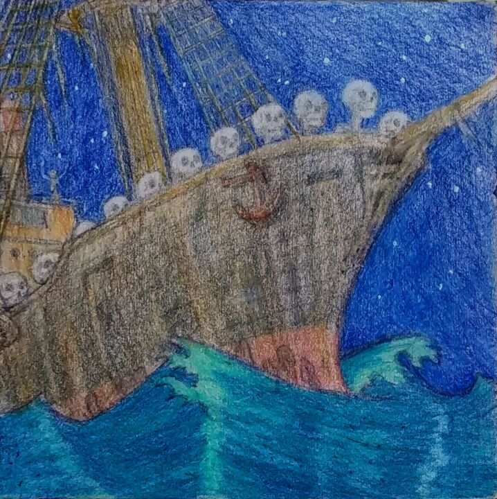 Ghost Ship 图画, 7x7 in