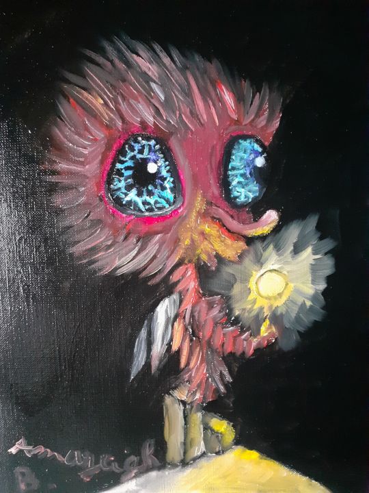 Féerie Nocturne 绘画, 13.4x10.6 in