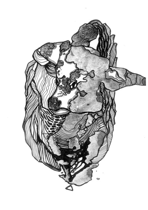 Calf 绘画, 11.8x7.9 in