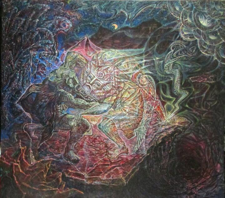 Борьба 绘画, 42.9x49.2 in