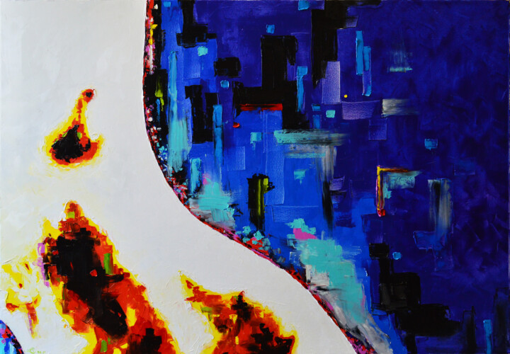 Ночная кубическая парабола 绘画, 37.4x53.2 in