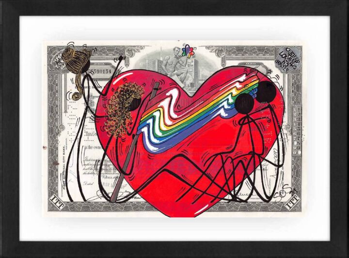 Painting titled "Love has no gender" by Sos, Original Artwork, Marker