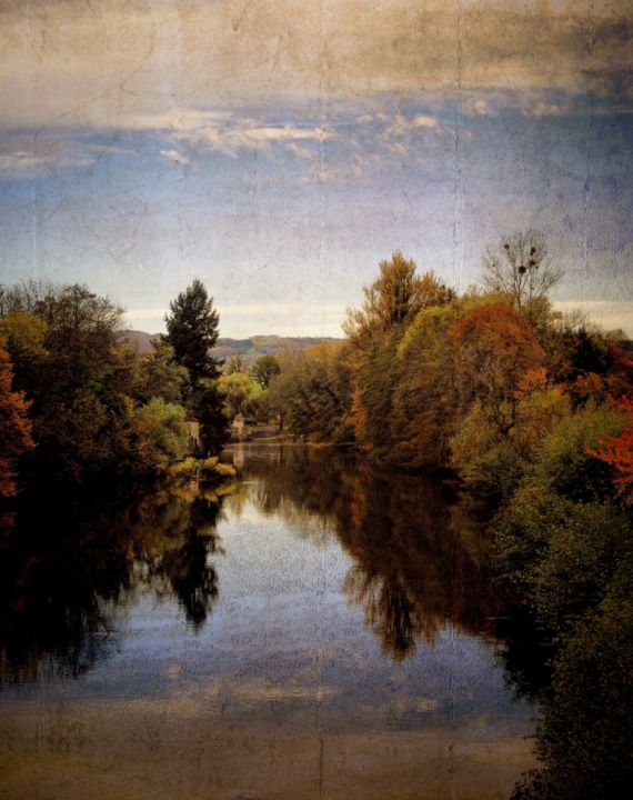 Photography titled "Lazy Hazy River." by Dave English, Original Artwork, Manipulated Photography