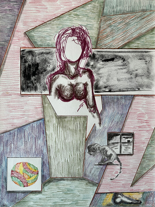图画 标题为“!:$3!/ Small detail…” 由Leni Smoragdova, 原创艺术品, 丙烯