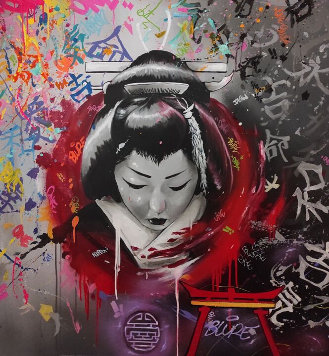 Woman in Japan 绘画, 39.4x39.4 in