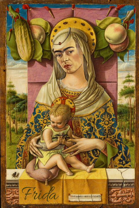 Frida Kahlo Renaissance Painting 绘画, 24x16 in