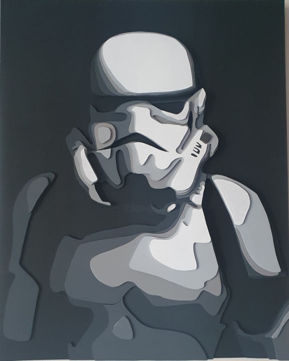 Stormtrooper 雕塑, 19.7x15.8 in